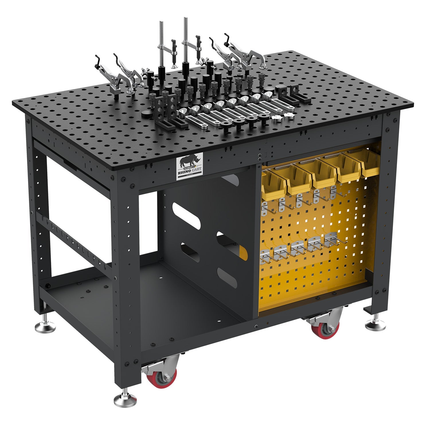 48" x 30"(122 x 76 cm) Rhino Cart + Kit de Sujeción de 66 pzas. - Sistema 5/8"
